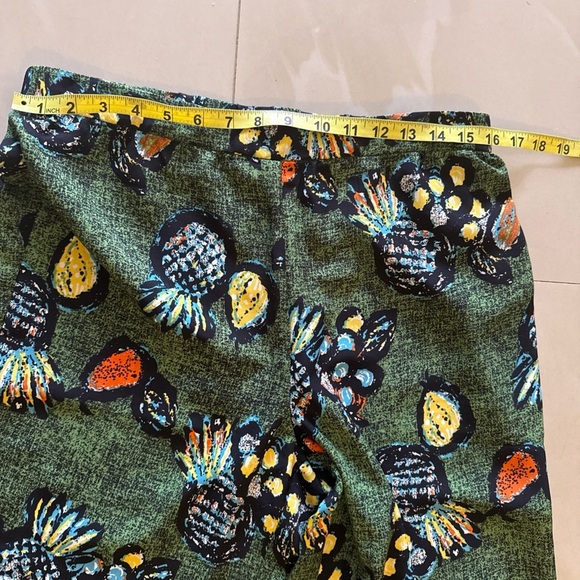 Floral Wide Leg Pants - Green and Multicolor - Picture 5 of 14